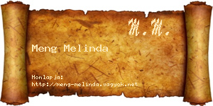 Meng Melinda névjegykártya