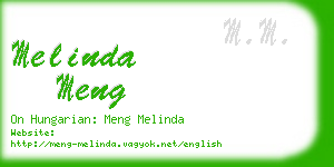 melinda meng business card